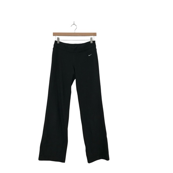 Nike Dri-FIT Pants Womens Small Black Flare Leg Yoga Activewear Stretch Gym - Picture 1 of 4